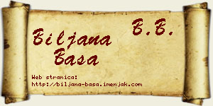 Biljana Baša vizit kartica